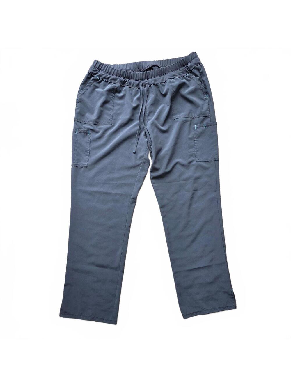 Scrubstar Women’s X Large Gray Drawstring Cargo Scrub Pants - Picture 1 of 5